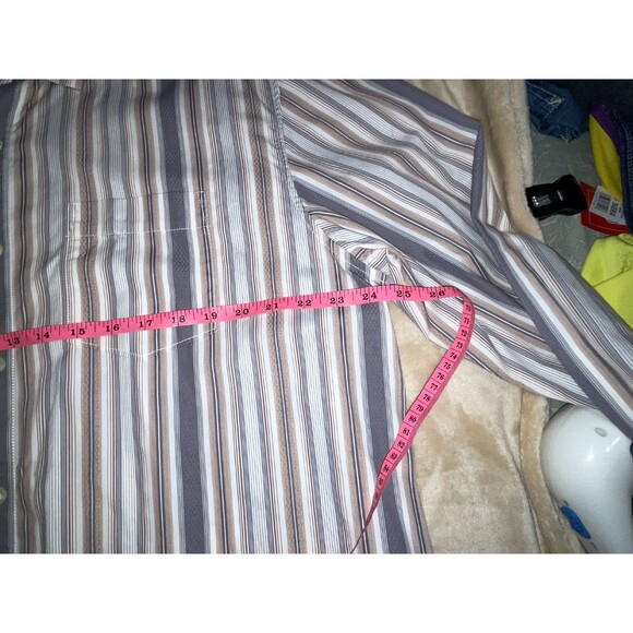 Tommy Bahama Shirt Mens XL Multicolor Striped Button Up Long Sleeve Flip Cuff - Picture 8 of 11